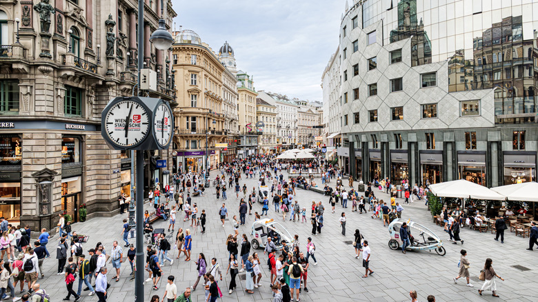 crowded vienna street