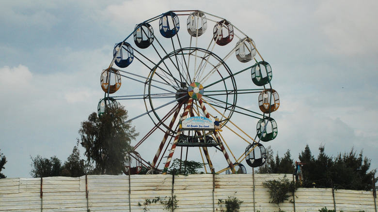 Eerie remains of an abandoned amusement park