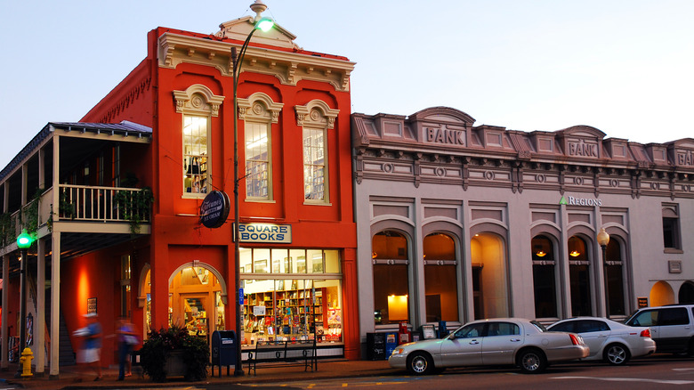 Square Books store during dusk