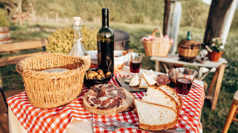 Bread at Italian table