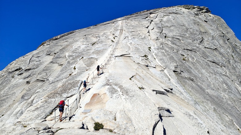 The cables at Half Dome