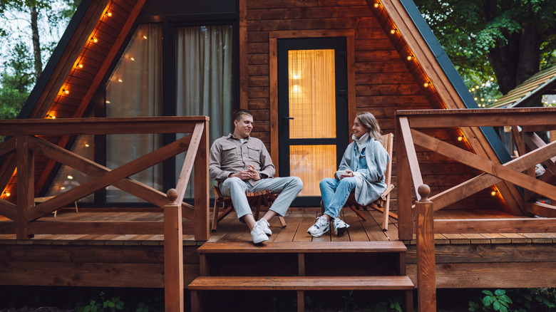 Couple at a vacation rental