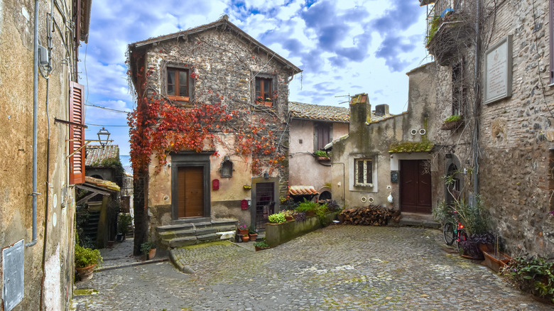 Medieval building in Bracciano city center