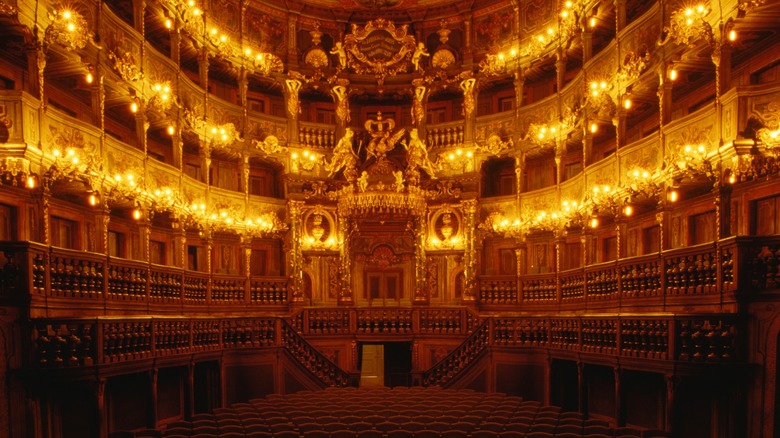 opera house with yellow lights