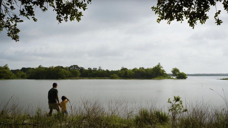 Father and son at Lake Somerville State Park