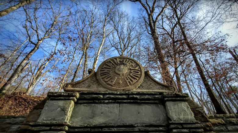 Closeup of the finial on the Fountain of Youth