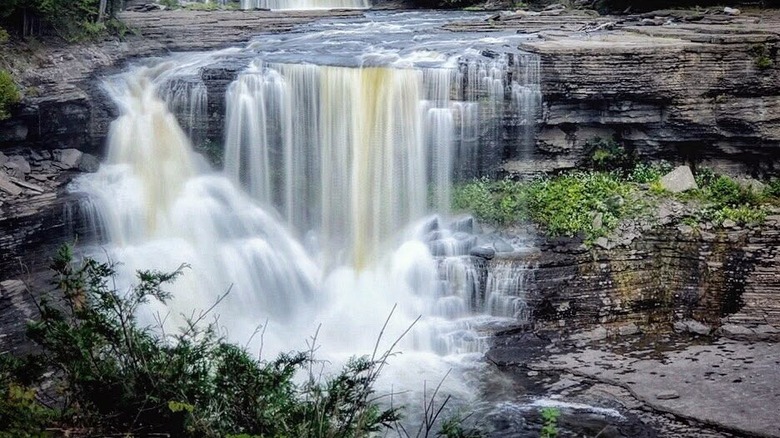 Trenton Falls cascading down slate