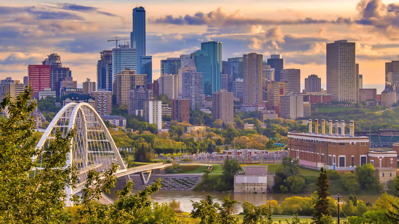 View of the Edmonton skyline, Alberta, Canada