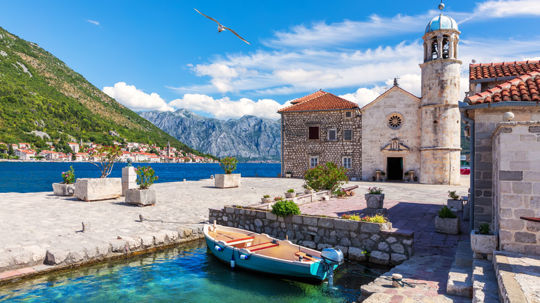 Church of Our Lady of the Rocks in Kotor Bay in Montenegro