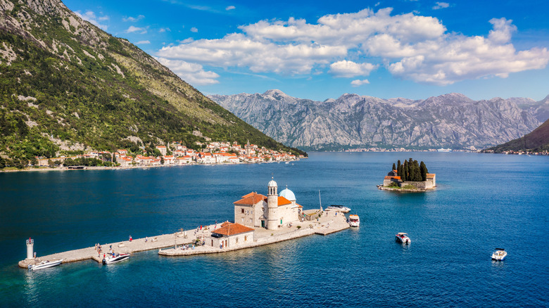 Our Lady of the Rocks and St. George islands in Perast, Montenegro