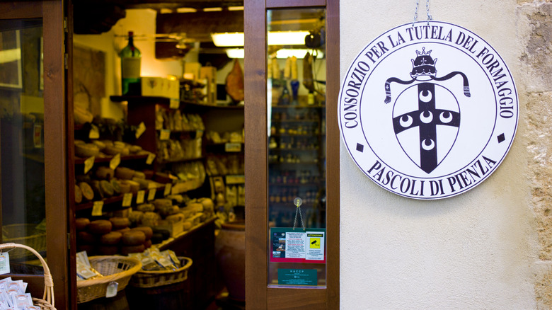 Entrance to cheese shop