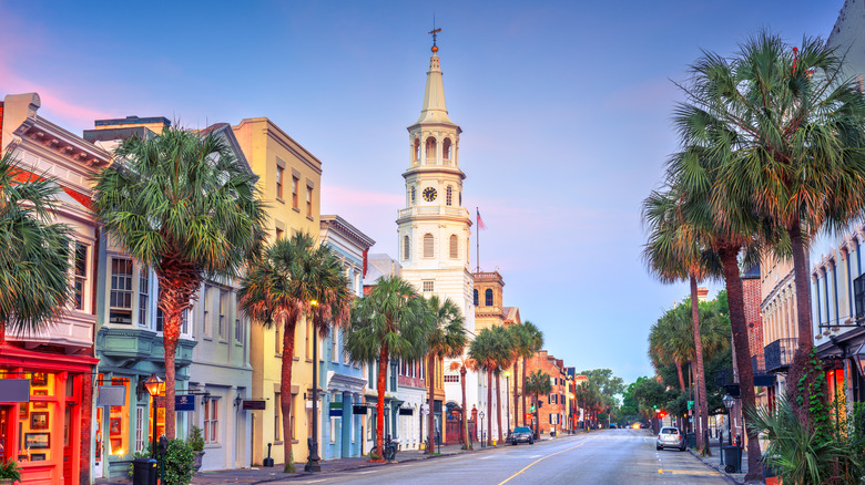 A street in downtown Charleston