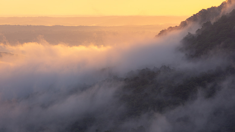 A sunrise over the Grand Canyon of Arkansas