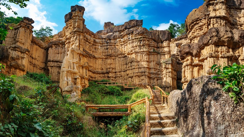 A walkway in Pha Chor Canyon in Chiang Mai, Thailand