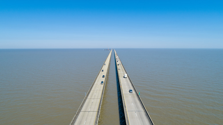 Pontchartrain Causeway at the point where you can't see land