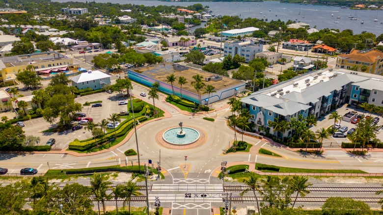 Aerial view of downtown Stuart