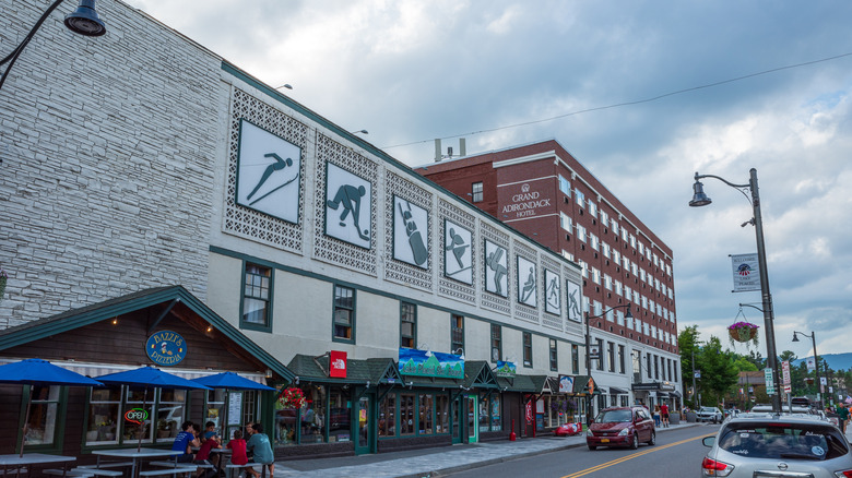 Grand Adirondack Hotel exterior from the street