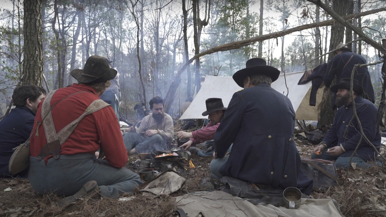 Historical reenactors at Bennett Place