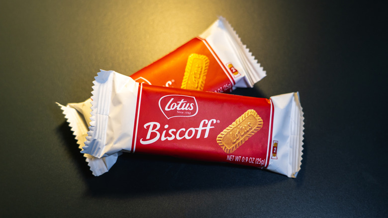 Individually wrapped Lotus Biscoff cookies