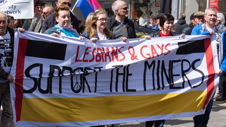 A 2019 march for LGSM, or Lesbians and Gays Support the Miners