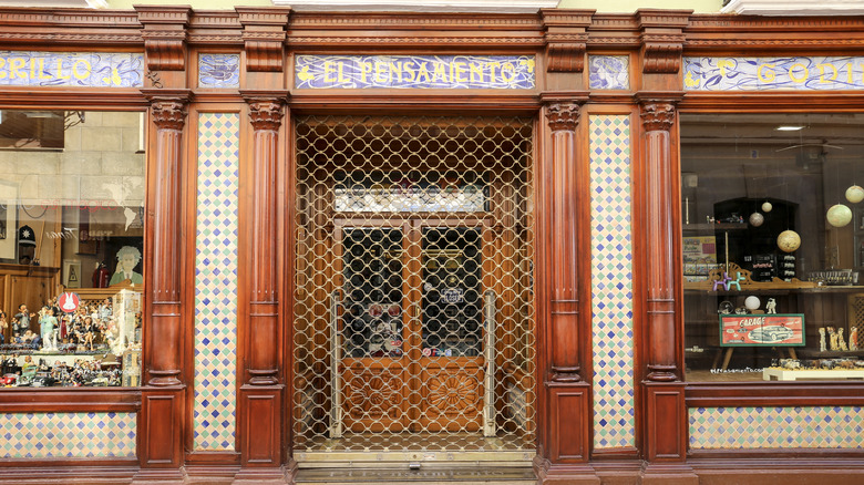 facade of souvenir shop in Spain