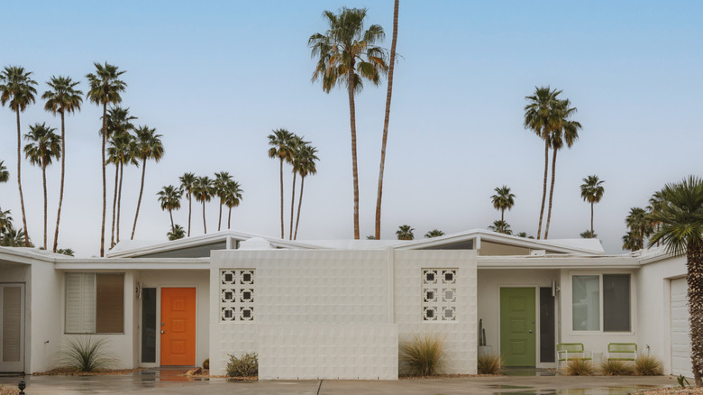 Mid-century modern residential architecture in Palm Springs, California