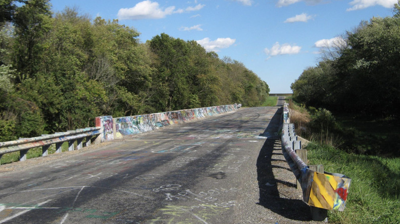 View looking over the Acid Bridge in Illinois