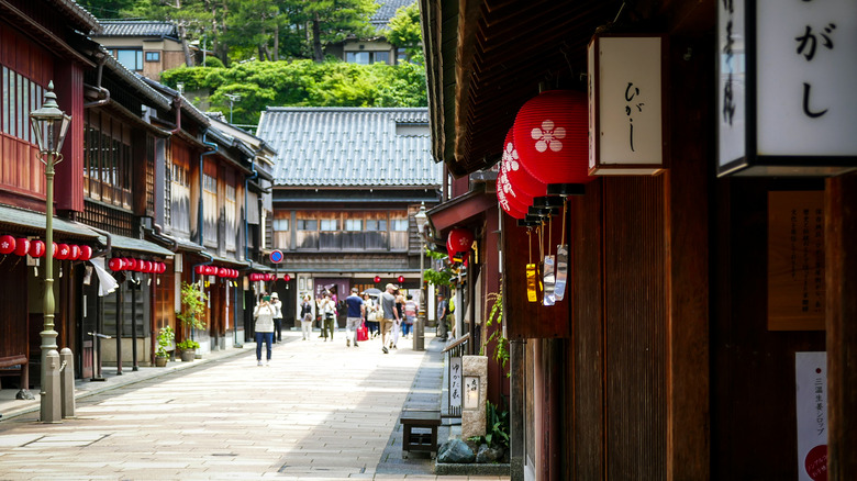 Traditional wooden buildings in Higashi Chaya District