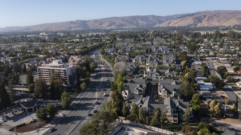 Aerial view of Fremont, CA 