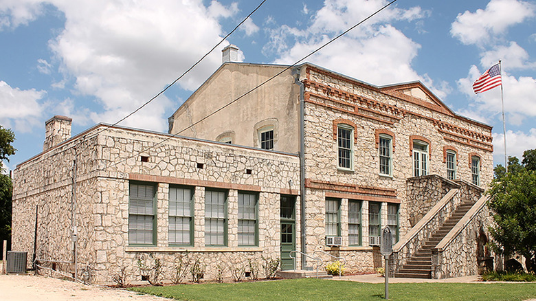 Historic stone building in Castroville, Texas