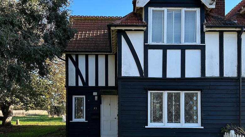 black and white cottage on Osea Island