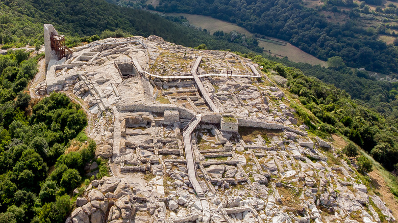 Ariel view of the ancient city of Perperikon