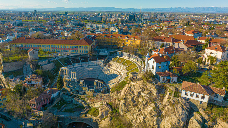 Roman amphitheatre in Plovdiv, Bulgaria