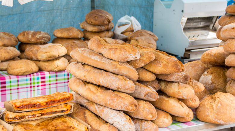 Potes Monday market bread stall