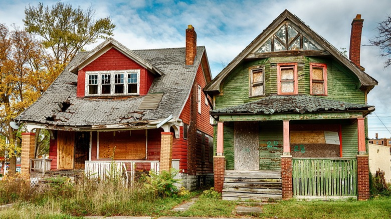 Abandoned houses in Detroit