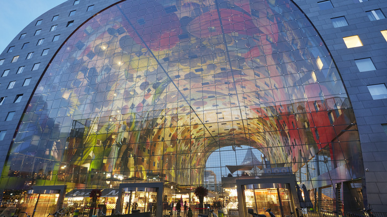 Modern market in Rotterdam