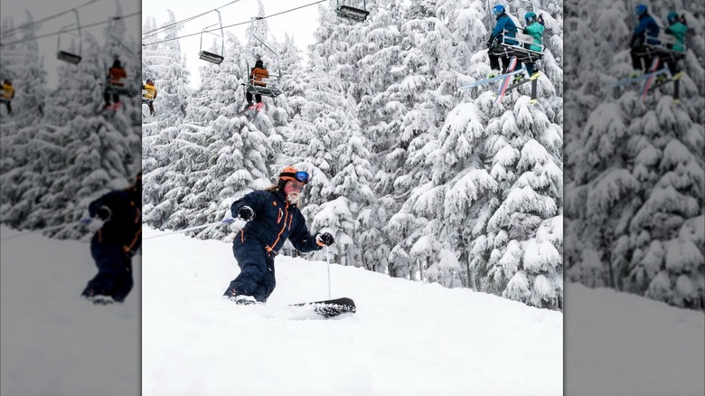 Skiers enjoying a snow day at Mount Ashland