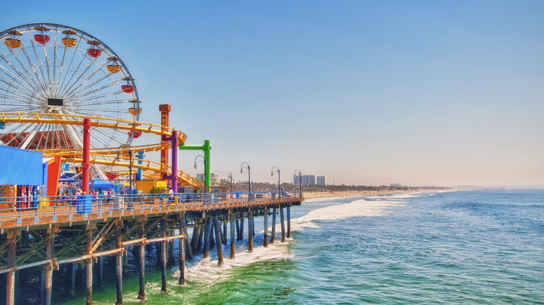 Santa Monica pier and ocean