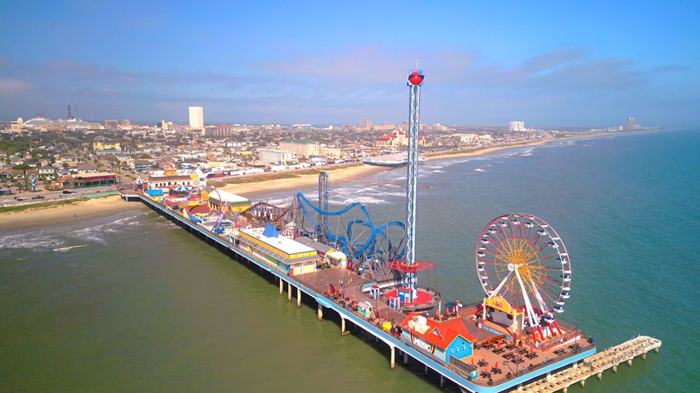 Pleasure Pier aerial view