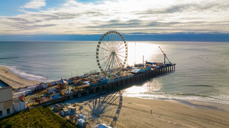 Steel Pier aerial view