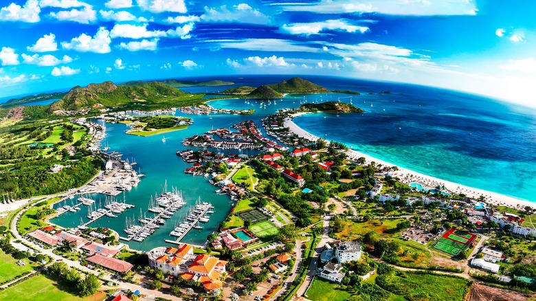 Harbor in Antigua, Caribbean