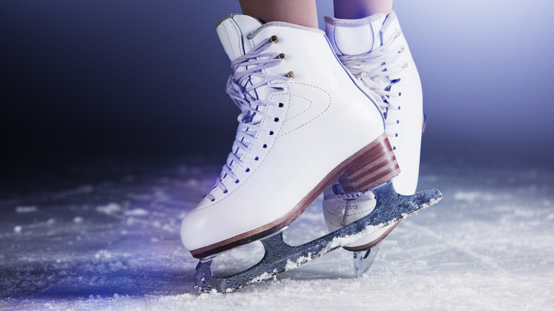 Figure skater on ice rink