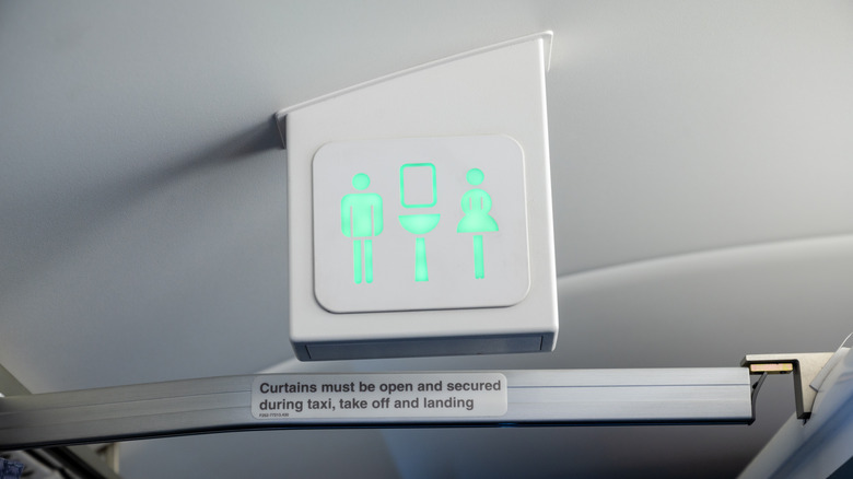 Plane bathroom