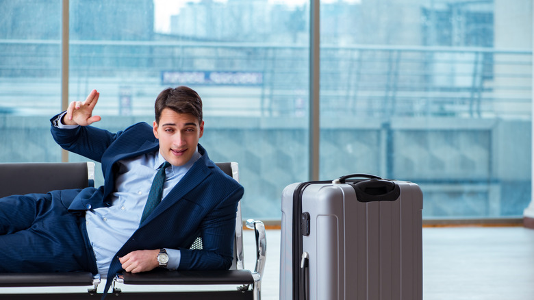 Intoxicated man at airport