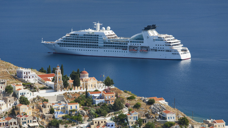 A cruise ship on the sea