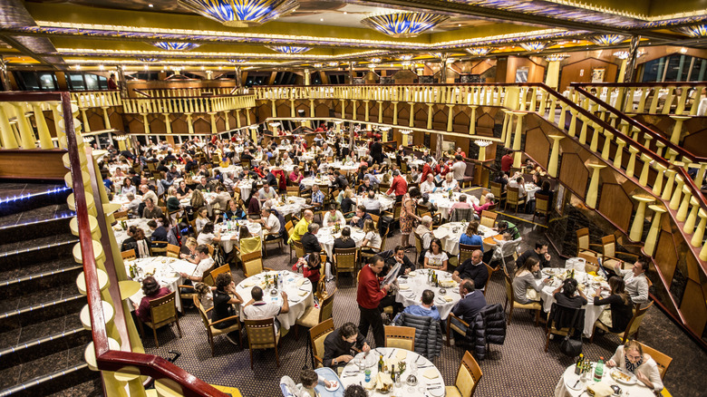 A cruise ship restaurant