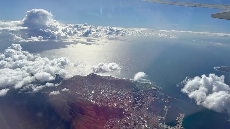 Cape Town view from aircraft