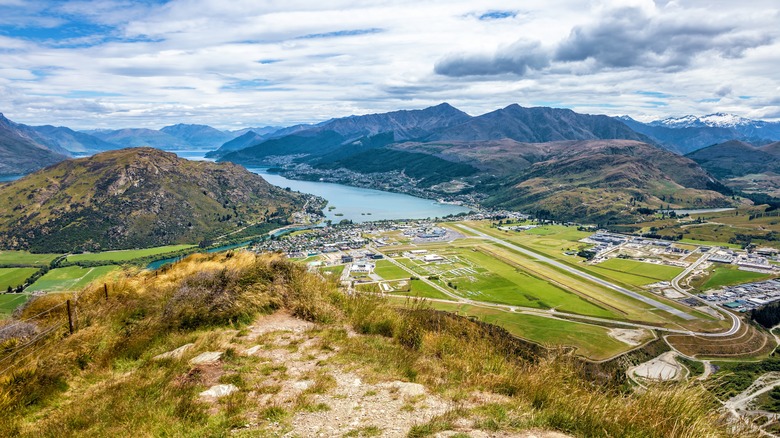 Queenstown Airport from above