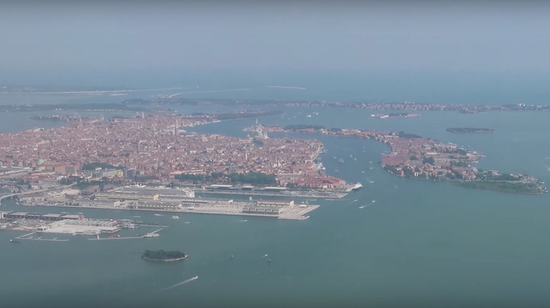 Venice seen from landing plane