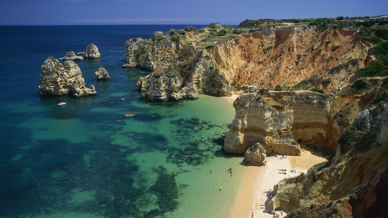 Praia do Camilo from above